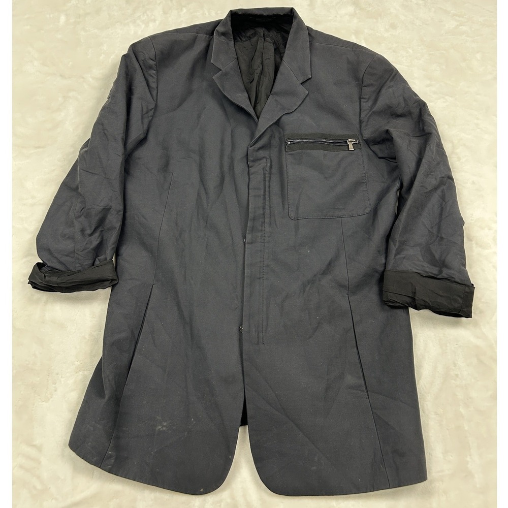 Emporio armani Blazer Mens L Navy Blue Utility Zipper Pocket Chore Jacket